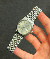 Rolex Datejust 16030 Stainless Jubilee Bracelet Silver Dial Fluted Bezel 36mm