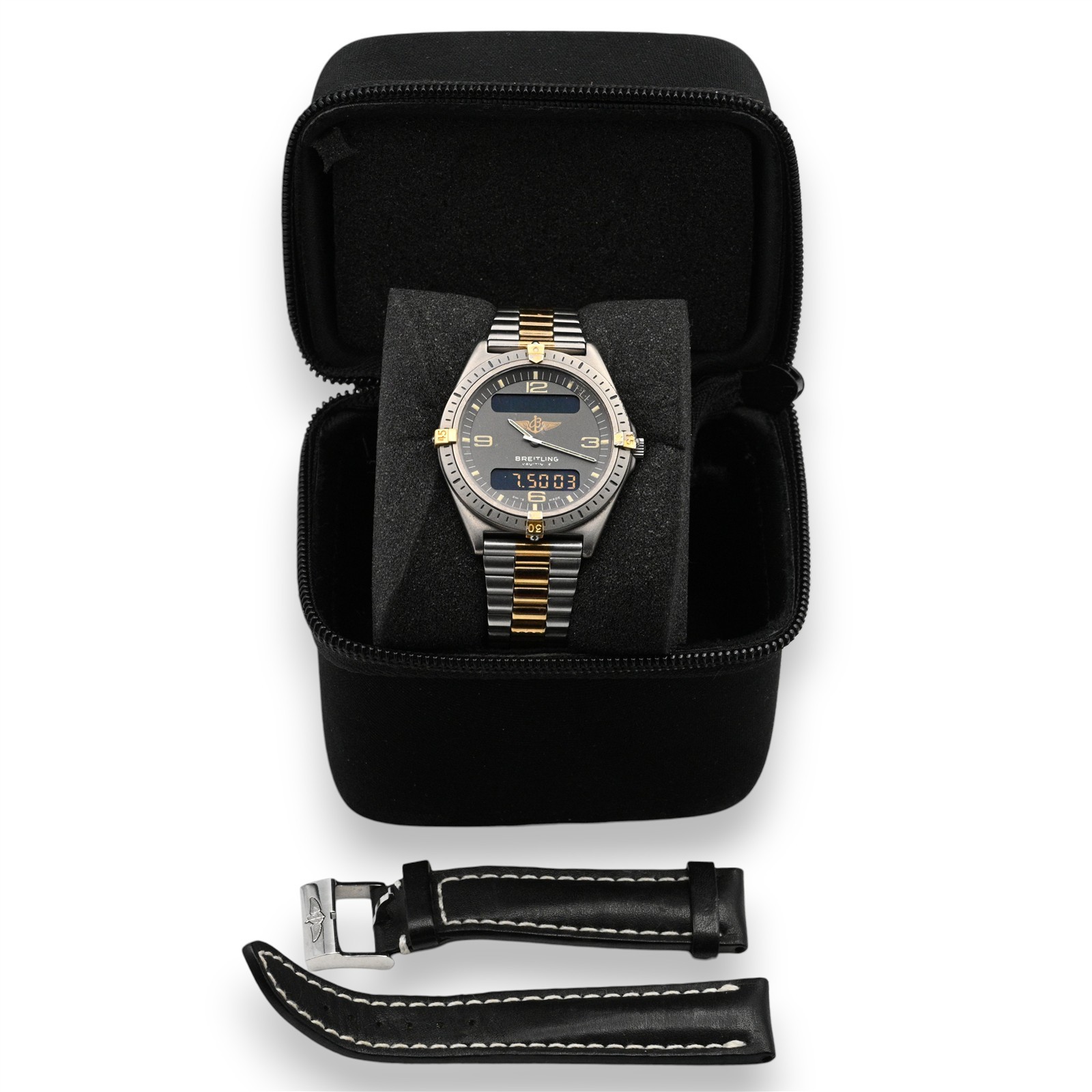 BREITLING AEROSPACE NAVITIMER ANALOG DIGITAL QUAR… - image 7