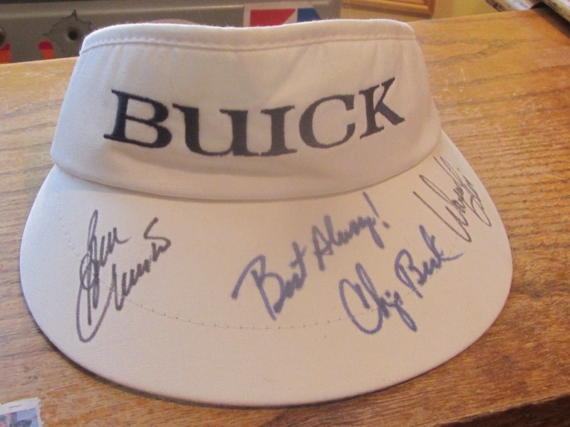 BEN CRENSHAW--WAYNE LEVI--CHIP BECK --AUTOGRAPHED GOLF VISOR