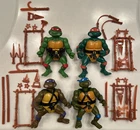 1988 TMNT Teenage Mutant Ninja Turtles Set / Lot Of 4 100% Complete Plus Extras