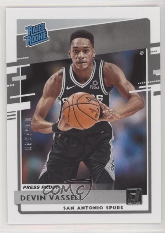 2020 Panini Donruss Rated Rookies Press Proof Silver /349 Devin Vassell #206 o2q