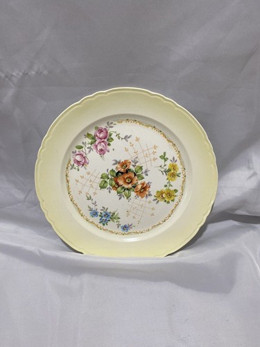 Dresden Chintz Royal Hand Decorated Vintage Dining Plate Off White Floral Print - Picture 3 of 7