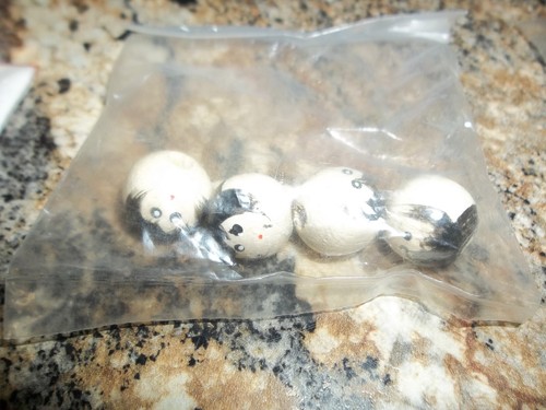 Wooden Doll Head Craft Beads - Wooden Beads - Filigree Caps - Round VINTAGE - Picture 6 of 10