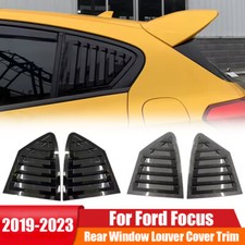 For Ford Focus 2019-23 Carbon Fiberblack Rear Window Louver Shutter Cover Trims For Ford Focus 2019-23 Carbon Fiberblack Rear Window Louver Shutter Cover Trims