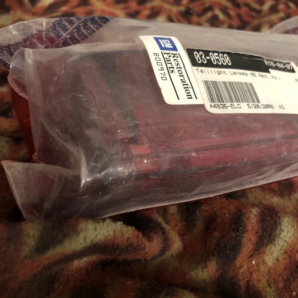 Lente de luz trasera El Camino 1965 exterior 65 par rojo piezas de restauración GM totalmente nueva Foto 4 de 4