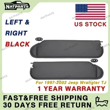 Pair Sun Visor W/O Light Fits for 97-02 JeepWrangler TJ 5EP34 LAZAE 5EP35 LAZAE