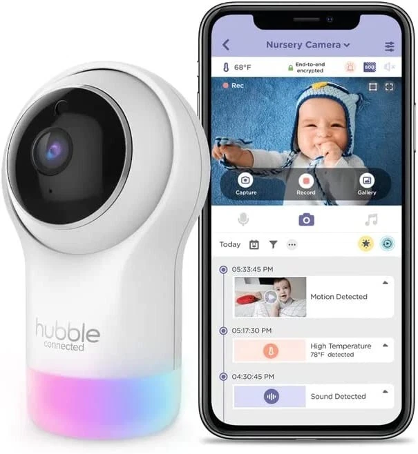 Hubble Connected Nursery Pal Glow, Smart HD Baby Monitor Camera W/ Night Light™