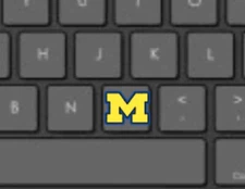 University of Michigan Wolverines - GO BLUE!Keyboard Sticker Decal Free Shipping