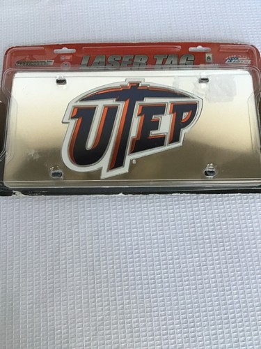 Texas El Paso Mirrored Laser Cut License Plate Tag - New - Picture 3 of 4