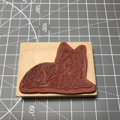 Australian Silky Terrier Gallery Dog Breed Wood mounted Rubber Stamp a - Picture 5 of 5