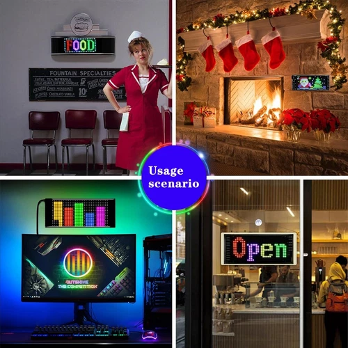 Flexibles LED Autoschild Display Matrix Pixel Panel Schaufenster Geschäftsschild 5V*/ - Bild 11 von 12
