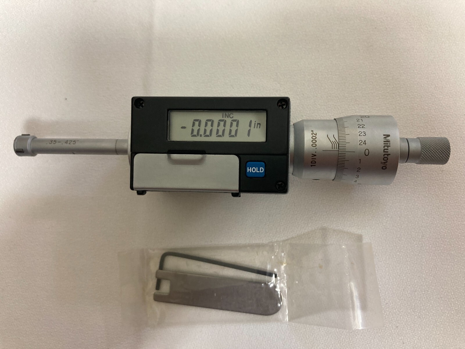 Mitutoyo 468202 digital bore micrometer .350.425" eBay