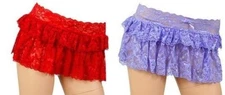 Tier Ruffle Lace Skirt Lingerie Slip Garter Belt
