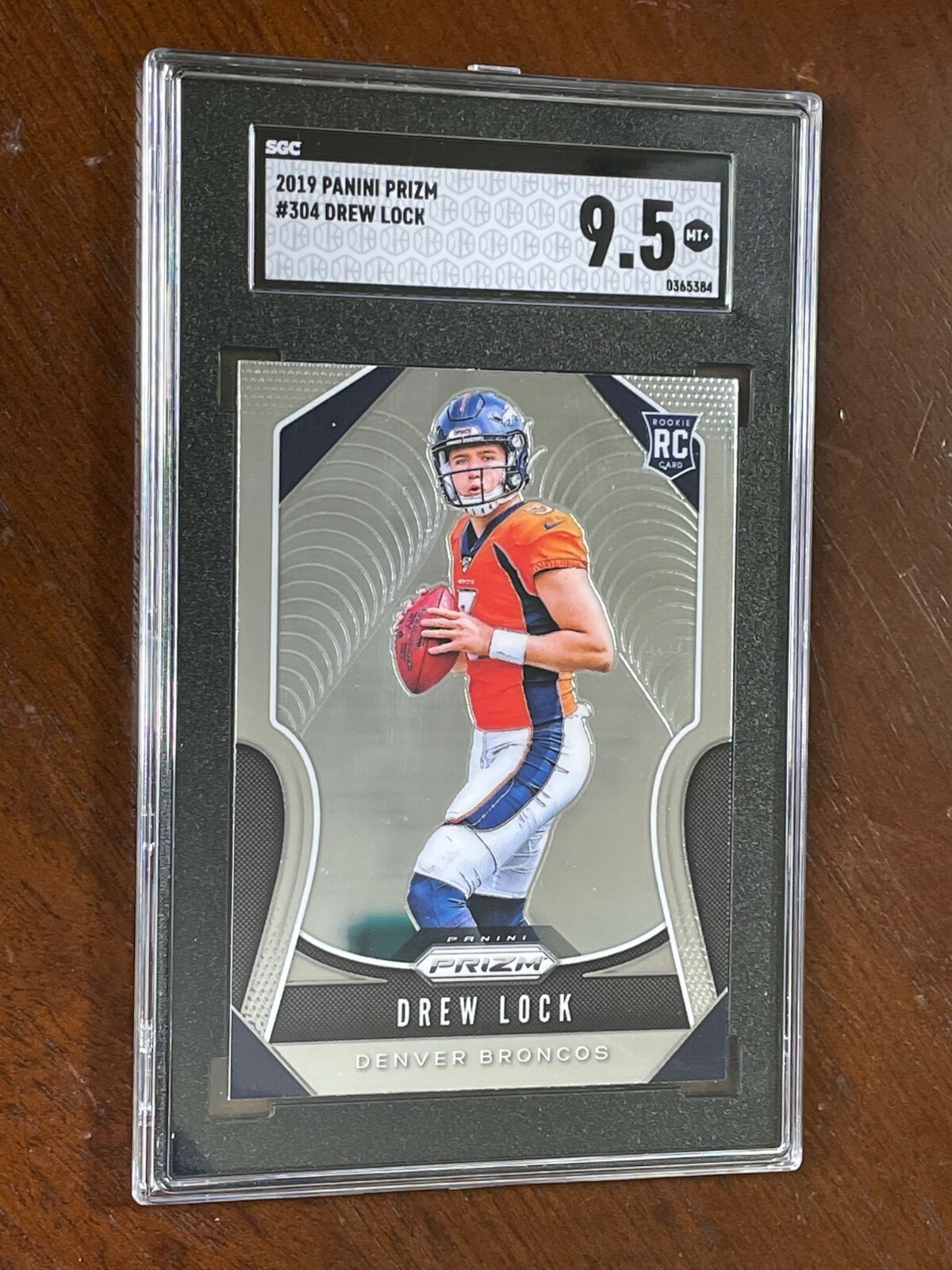 Drew Lock 2019 Panini Prizm Rc Rookie Card #304 SGC Graded 9.5 Mint Plus RC