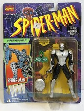 1994 Toybiz Super Web Shield Armored Spiderman The Animated Series Marvel Figure