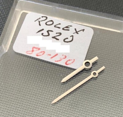 NOS New [ 1 Set  = 2 hands ] for Rolex 1520 agujias 80 130 Silver. old stock .