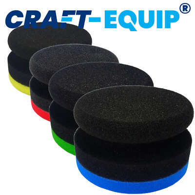 Craft-Equip 90mm Polierpuck Polierschwamm Applikator Handpolierschwamm Polierpad