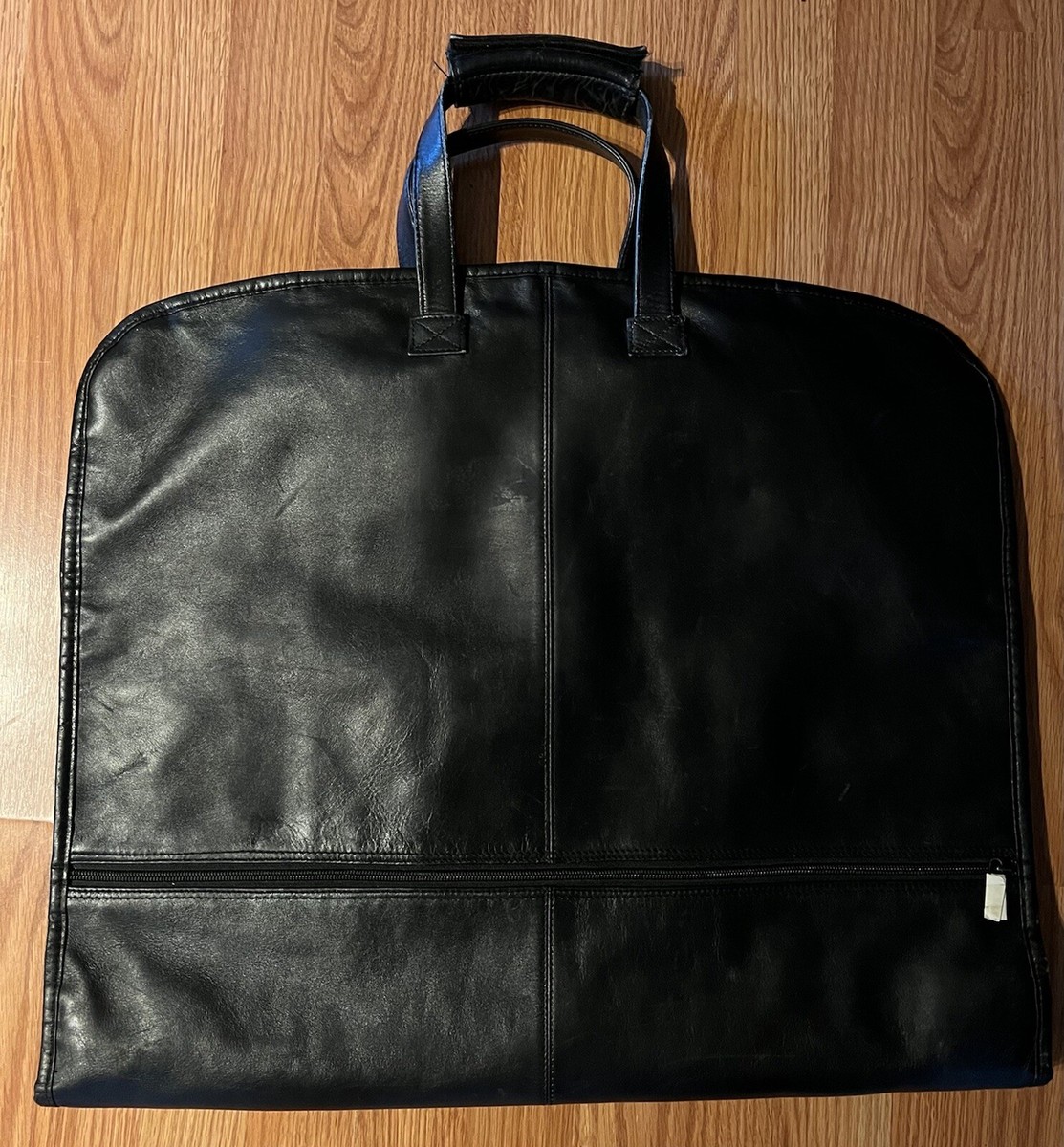 suit bag garment Lightweight leather Black Travel