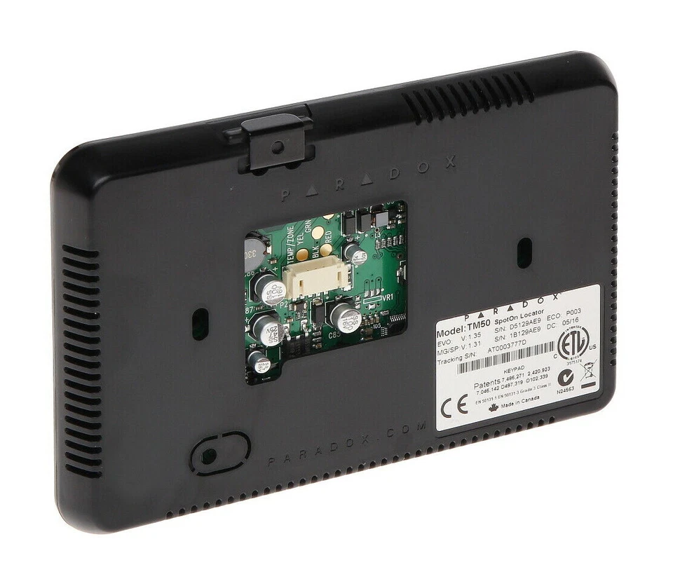 Paradox TM50 Touch Graphic Display Keypad - PIANO BLACK - (FREE Fast Shipping) - Image 4 of 4