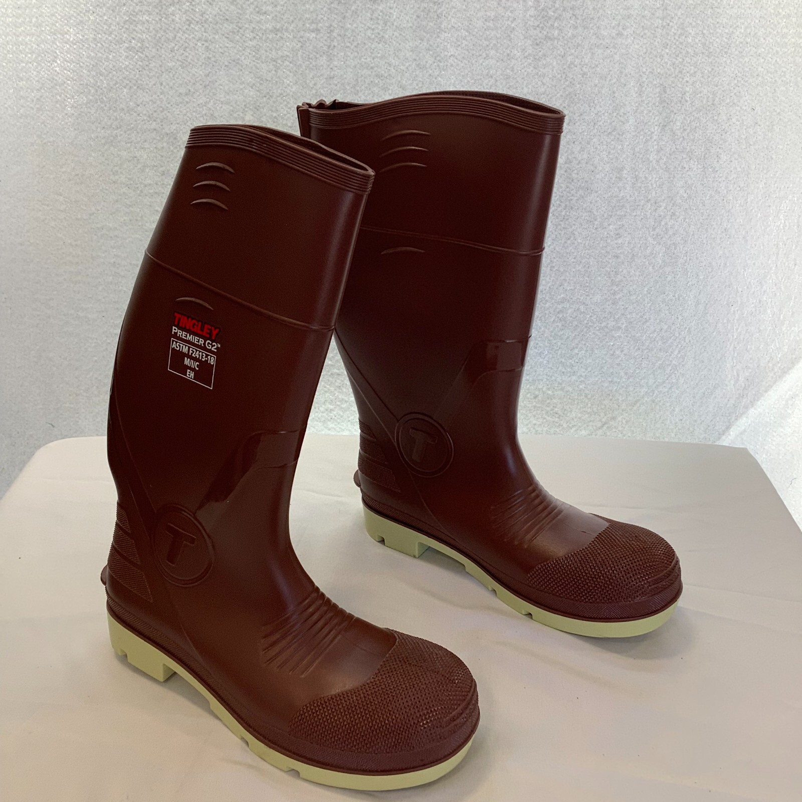 Tingley Unisex Premier G2 F241318 Brown Mid Calf Round Toe Pull On