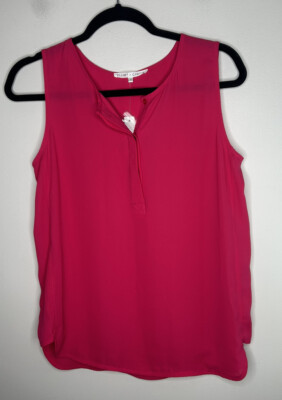 Violet + Claire Blouse Sleeveless  Tank Pink V Neck Size Small NWT