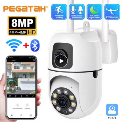 8MP HD  WLAN WIFI IP NETZWERK CAMERA  Außen ÜBERWACHUNGSKAMERA PTZ+++````