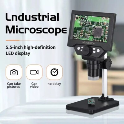 1000x Digital Mikroskop HD 1080P 8LEDs 5,5 Zoll LCD Microscope Kamera mit Stand
