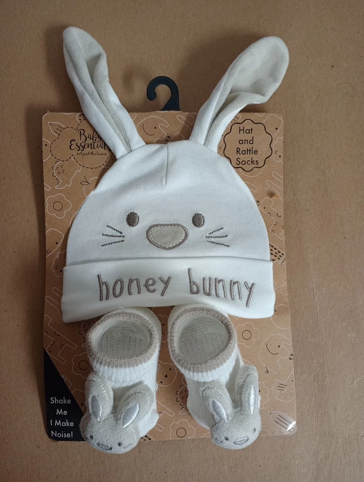 Sombrero y calcetines bebé Pascua Honey Bunny talla 0-6M Foto 2 de 4