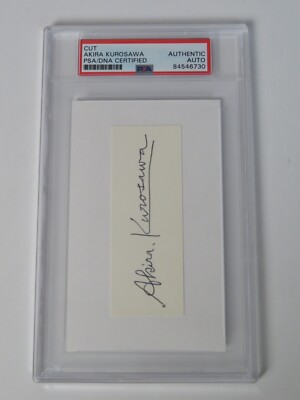 Akira Kurosawa DIRECTOR Signed Autograph Auto 3x5 Cut Index Card