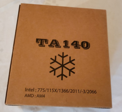 Thermaltake TA-140 CPU Cooler. AMD: AM4 & Intel: 775/115X/1366/2011/-3/2066 ~NEW