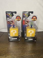 Jakks The Super Mario Bros Movie 2023 Mini Figures Mario And LuigiQuestion Block
