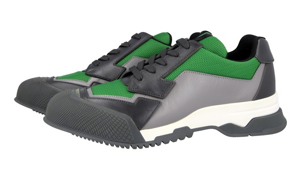 Prada Leder Bike Polarius Chunky Sneaker - 4E2748 Grau GrüN - Neu - 9 43-image