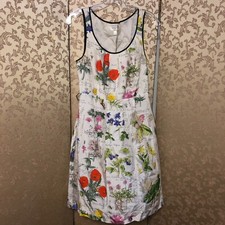 Anthropologie Moulinette Soeurs Y2K Vintage Floral Botanical Silk Dress Size 4