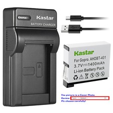 Kastar Battery Slim Charger for GoPro AHDBT-401 GoPro HD Hero 4 Black Silver