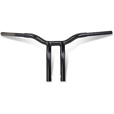 LA CHOPPERS LA-7338-12B Black 12'' Kage Fighter Welded Bent-Riser Handlebars