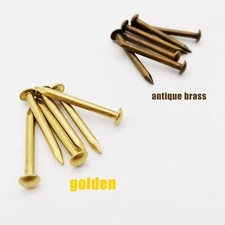10/100X Pure Copper Brass Small Mini Round Head Nail Tack Dia=1.2-2.8mm L=8-50mm