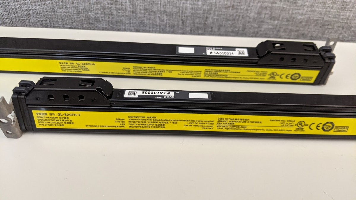 KEYENCE GL-S20FH-T Transmitter & GL-S08FH-R Receiver Safety