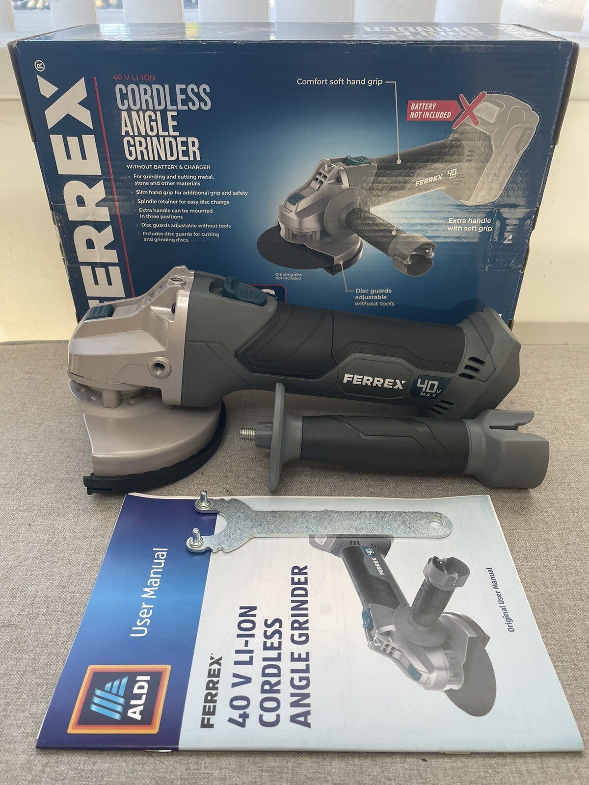 FERREX 40v Cordless Angle Grinder Brand New In Box eBay