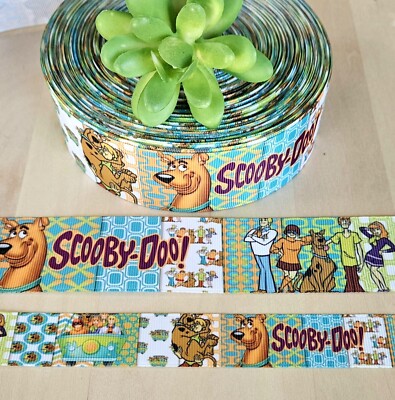 7/8 & 1.5'' (1 YD) Scooby-Doo Grosgrain Ribbon Shaggy Velma Fred Daphne