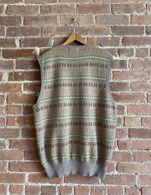 Vintage RRL Ralph Lauren Sweater Vest, Sz Large Cotton Wool