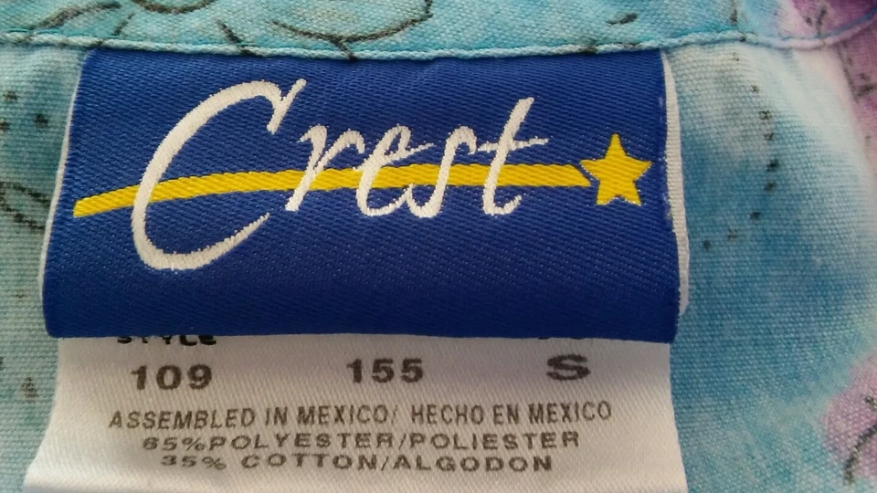 CREST Women's Scrubs Shirt Top Sz S Short Sleeve - Image 4 of 4