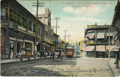 PC PHILIPPINES, MANILA, THE ESCOLTA, Vintage Postcard (b38840)