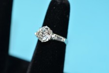 Vintage Sterling Silver CZ Ring size 6 -- 2096