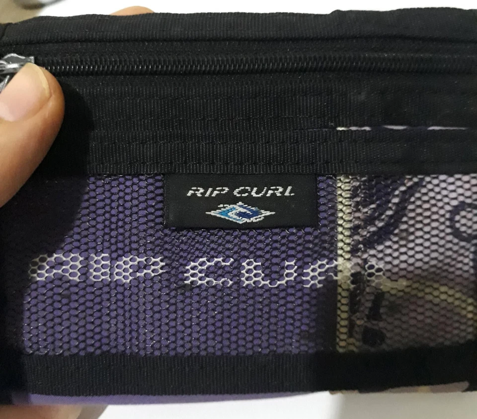 Monedero de surf vintage RIP CURL de poliéster borgoña - Hecho en Vietnam - Imagen 4 de 4