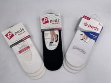 Lot Of 3 3-Packs Of Peds No-Show Socks - Ballerina, Ultra Low Cut Mid Sport