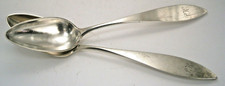 Pair 19th Century Polish 750 Silver Spoons by Karol Jorzy Lilpop (1781-1833)