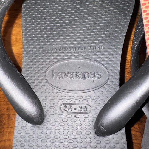Havaianas Top Flip Flops for Women GIRLS, Black in size 6 W new with tags NWT - Picture 2 of 4