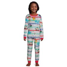 Disney 100 Boys Cute Stripe Long Sleeve Top  Pants 2pc Sleep Set SZ XS 4-5 