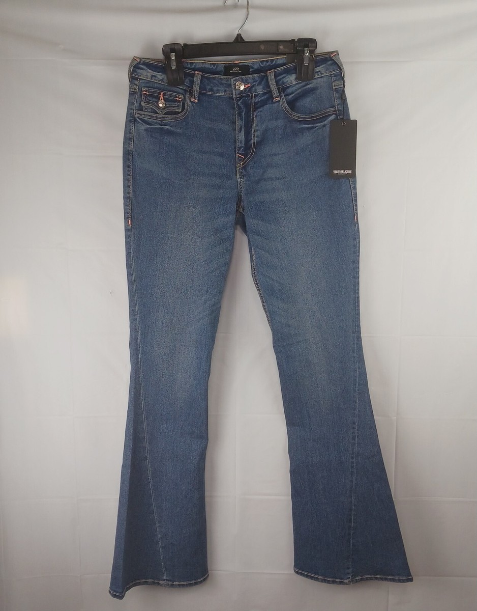 True Religion JOEY Womens Flare Jeans Size W30 Mid Rise Medium