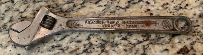 Diamond Horseshoe Duluth Diamalloy 10  Steel Vintage Adjustable Wrench 1 3/16 